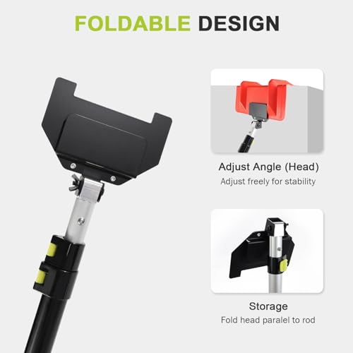 Image of ‌HUAALIUCHE 8 Foot Extension Handle for Board Corner Protector, Angle-Adjustable Head & Pre-Assembled Cargo Load Corner Protector V Edge Guards Handle, 1Pack