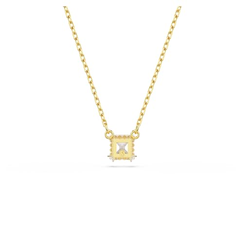 Swarovski Stilla Pendant, Square Cut, Clear, Gold-Tone Finished4
