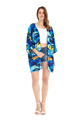 Image of Women's Hawaiian Open Front Kimono Top Signature Prints | Open Front Design; Lightweight Rayon; Signature Tropical Prints; Relaxed Fit; Resort Vacation Style