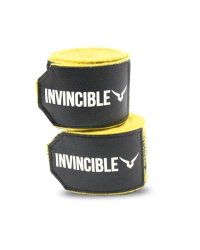 Image of Invincible Mexican Style Semi-Stretch Hand Wraps (Yellow Bat Spider, 2.5 Meter)