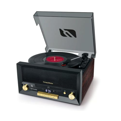Micro sistema CD y giradiscos Muse MT112W multi-función con Bluetooth, puerto USB y lector SD