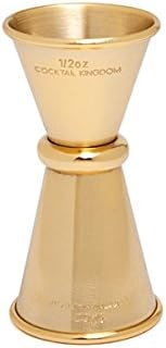 Cocktail Kingdom® Japanese Style Jigger 3/4 oz and 1/2 oz measure - Gold-Plated