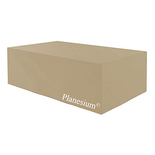 Planesium Premium Schutzhülle Gartenmöbel Abdeckung/Gartentisch Hülle Haube Abdeckplane wasserdicht atmungsaktiv reißfest Garnitur Lounge 575g/lfm B 160cm x T 90cm x H 70cm Beige Cover