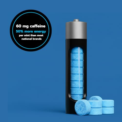 Rally Energy Caffeine Mints by 60milligram Caffeine, Instant Fresh Breath Caffeinated Mints, 0 Sugar, Natural Wintergreen Flavor (2 Packs, 20 Mints)