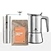 Produktbild Groenenberg Spar Set 4: Kaffeemühle manuell + Espressokocher Induktion + 250g Bio Espressobohnen | Mokkakanne aus Edelstahl