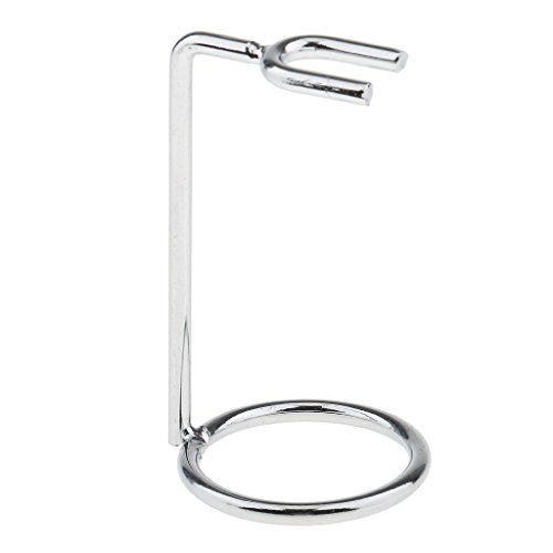 MagiDeal Durable Alloy Men Barber Double Edge Safety Shaving Razor Stand Rack Bathroom Shave Tool Holder Weighted Base