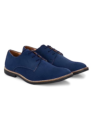 Image of HiREL'S Premium Suede Derby Smart Casual Shoes for Men | Office Soft Cushioned Corporate Casuals