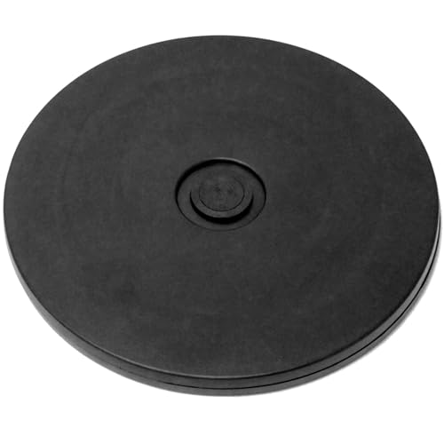 PrimeMatik - Base giratoria manual de 15 cm. Plataforma rotatoria de color negro.