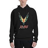 WeiYueKua Logan Paul Maverick Men's Soft Brushed Fleece Hoody Long Sleeve Hooded Sweatshirt Graphic Pullover Hoodie Large Black