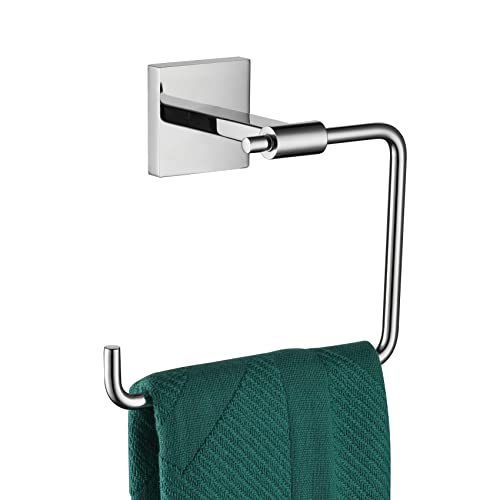 KOKOSIRI Anillo de toalla de mano Soporte de toalla de baño Percha de toalla de ducha Baño Hardware de baño Acero inoxidable Montaje en pared cromo pulido B3007CH Cover