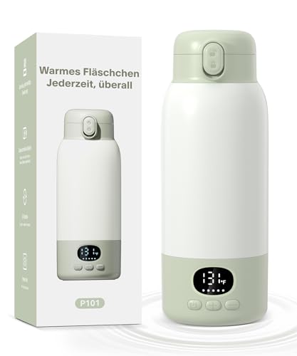 Werara Flaschenwärmer Baby unterwegs Kabellos, Schneller Erwärmer 500 ml