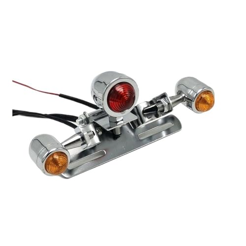 Feu arrière LED pour moto avec support de plaque réglable d'immatriculation