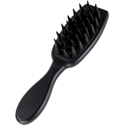 Scalp Massager and Exfoliator, Silicone Hair Scrubber with Long Handle for Hair Growth and Dandruff Removal, Shampoo Brush and Hair Shower Comb Cover