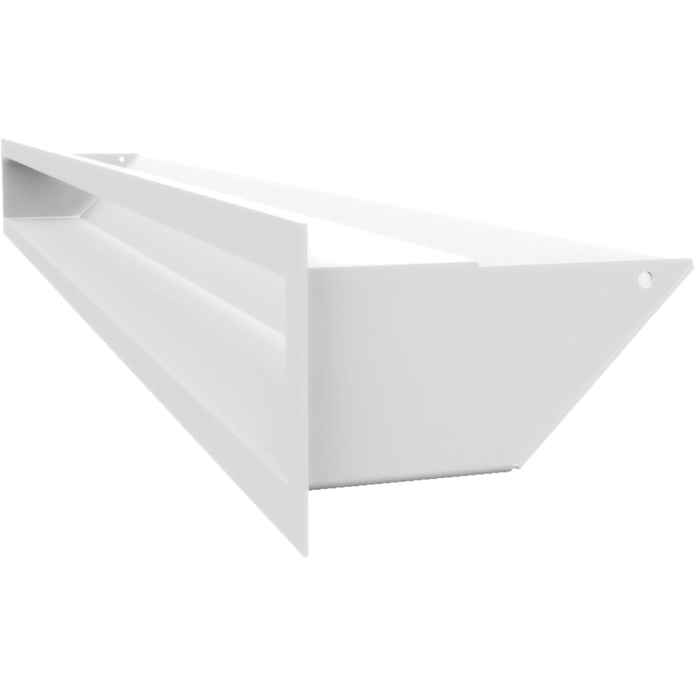 KRATKI Lüftungsgitter Warmluftgitter Luft 9 x 100 cm weiß Kamingitter