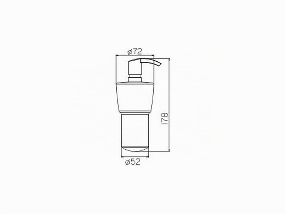 Keuco 02753019000 City.2 Lotionspender Echtkristallglas mattiert mit Pumpe ohne Halter, ca. 250ml, Matt