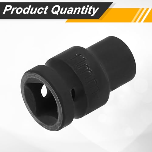 Image of HARFINGTON 1 /2 inch Drive x 11mm Shallow Impact Socket 12-Point Metric CR-V Steel Spindle Nut Impact Flip Sleeve for Home Auto Nuts Bolts Repair