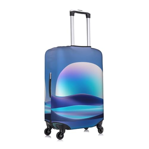 Stylish Suitcases Protector Cover,Elastic Luggage Cover with Azure Serenity Print Fit 18-32 In2
