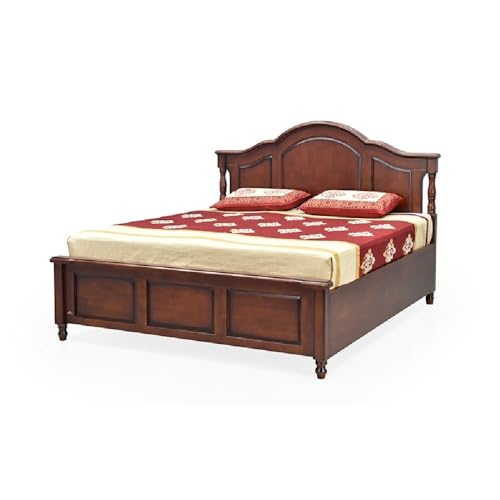 Image of Royaloak Atlanta American King Size Bed with Storage | Solid Wood Beds | Hydraulic Storages | Wooden Slats | Solid Legs