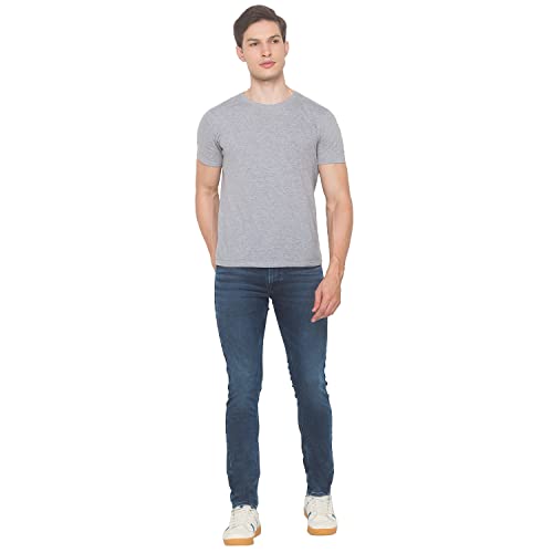 Image of Spykar Men's Cotton Supper Skinny Low-Rise Jeans (Dark Blue) (30) (SS01BB15DarkBlue)