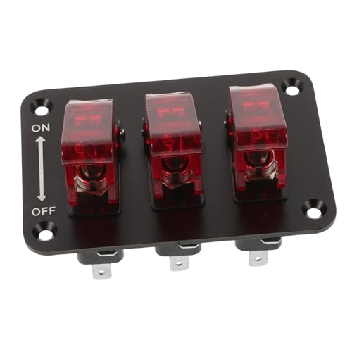 GLEAVI Heavy Duty 12v Boat Toggle Rocker Switch Waterproof on Off Switch Led Light 3 Position Panel
