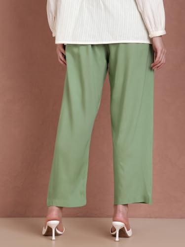 Image of TWIN BIRDS Women Viscose Kurti Pants | Straight Fit Ethnic Daily Trousers