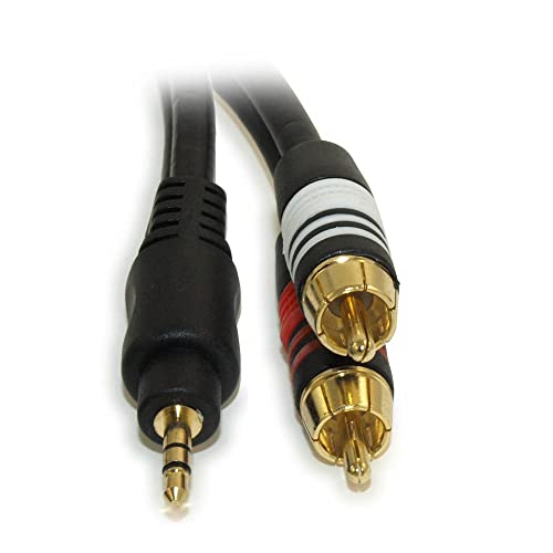 Cable de audio 3.5mm a 2 RCA 3 metros miniatura 2