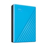 WD 4TB My Passport, Portable External Hard Drive, Blue, backup software with defense against ransomware, and password protection, USB 3.1/USB 3.0 compatible - WDBPKJ0040BBL-WESN
