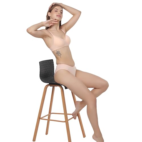 Image of Non Padded Bra Panty Set - Made of Pure Cotton Full Coverage Non Wired Seamless Pushup Soft Cup for T-Shirt Saree Dress Sports Garment for Daily Use Everyday