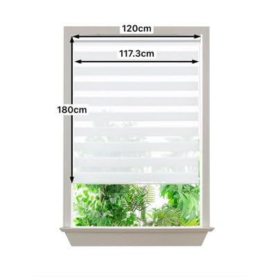 Store Enrouleur Jour/Nuit GoodHome Elin 2 Blanc cassé 120 x 180 cm
