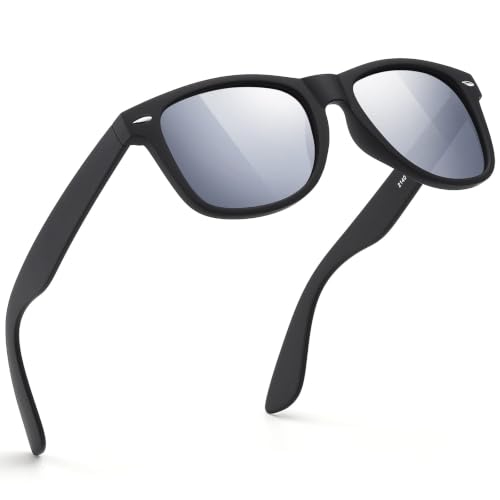 Image of FEIDUSUN Sunglasses Men Polarized Sunglasses for Mens and Womens,Black Retro Sun Glasses Driving Fishing UV Protection