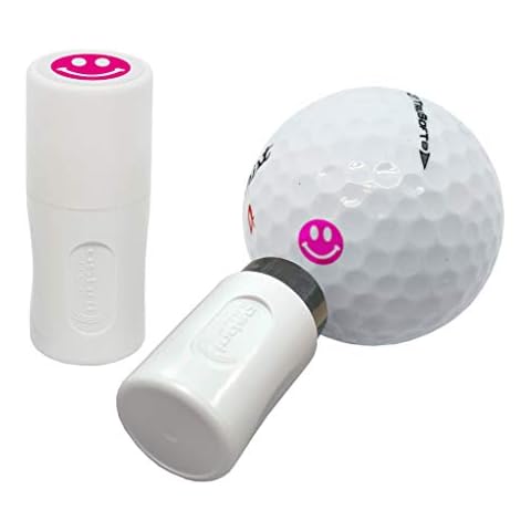 Asbri Golf Pink Ball Stamper, Smiley Cover