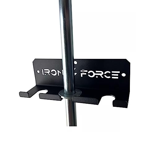 Suporte Expositor de Parede para 3 Barras Verticais Academia Musculação