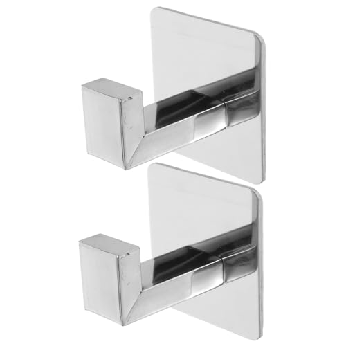 FUTUREORYY 2個ステンレス製粘着式壁掛けフック 鏡面仕上げ耐食性コート タオルハンガー 工具不要で浴室 キッチン ガレージ対応