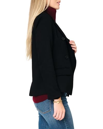 Women's Double Breasted Blazer, Casual Work Wear, Fitted Blazer Jacket Open Front Long Sleeve Suit Jacket2