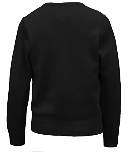 Image of Girls Long Sleeve Button Front Cotton Soft Knit Cardigan Sweater
