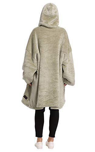 Catalonia Oversized Sherpa Wearable Blanket Hoodie, Adult — view 4