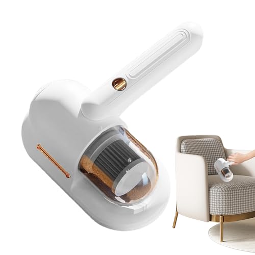 Aspirador para colchón | Aspirador manual UV recargable para textiles y dispositivo recargable ligero sin bolsa elimina el polvo del pelo polen en sofá sábana almohada tela