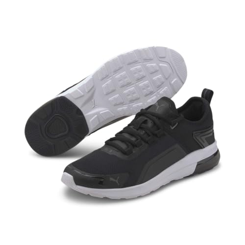 Image of PUMA Unisex's Electron Street Era Black-Dark Shadow White Running Shoe (37412601) (11 UK), Puma Black-Dark Shadow-Puma White