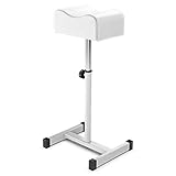 RELAX4LIFE Pedicure Nail Footrest, Adjustable Height Manicure Stool Chair, Technician Nail Equipment for Commercial Beauty Salon Spa Tattoo (White)