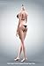 1/6 Scale Female Body,12inch Super Flexible Seamless Female Figure Body Makeup Version with Undetachable Feet Tall and Slender Miniature Action Figure (Pale Skin)