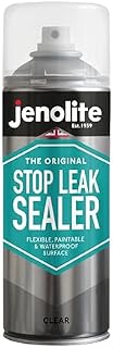 JENOLITE Stop Leak Sealer Spray | CLEAR | Waterproof sealant | Fills, Seals & Stops Leaks | Guttering, Flat Roofs, Downpipes, Windows | 400ml