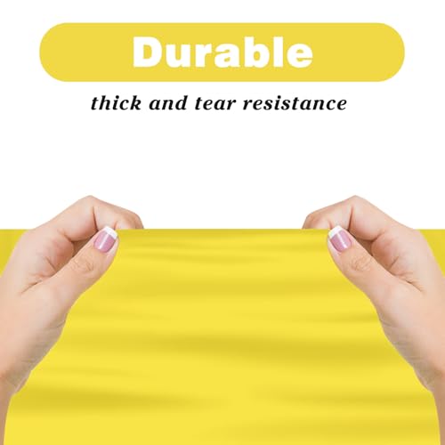 Image of Kopokita 2 Pack Yellow Plastic Tablecloths Disposable 54 x 108 Inch