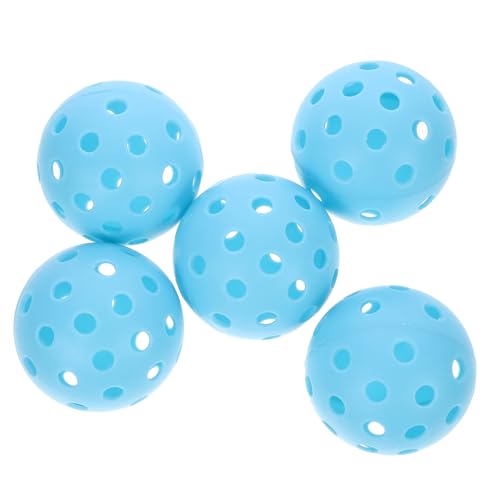 POPETPOP 5pcs Lightweight Wear Resistant Hole Balls Multi Function Practice Golf Balls for Indoor and Outdoor Training Portable Durable Bright Colors