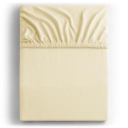 DecoKing Spannbettlaken 140x200 160x200 cm 100% gekämmte Baumwolle Amber – Ansicht 2