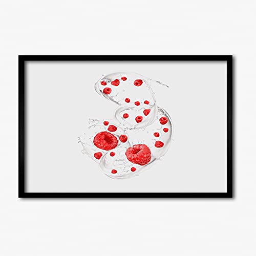 Peinture framboises au lait Tulup cadre 60x40 cm pour habiller un mur vide facilement