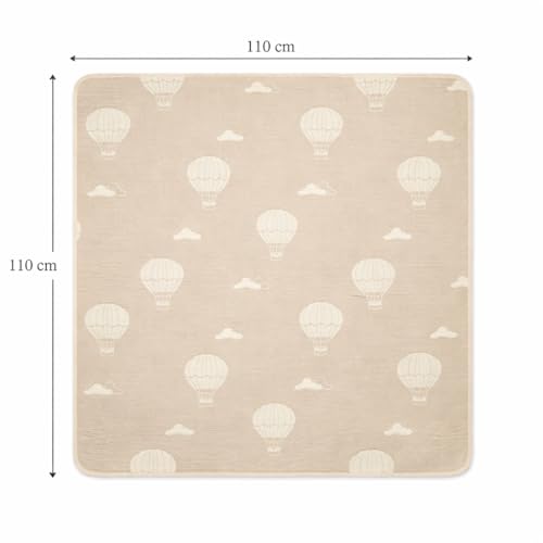Image of 100% Cotton 6-Layer Muslin Baby Blanket | Super Soft, Breathable & All Seasons Multipurpose Blanket for Babies (Parachute - Camel)