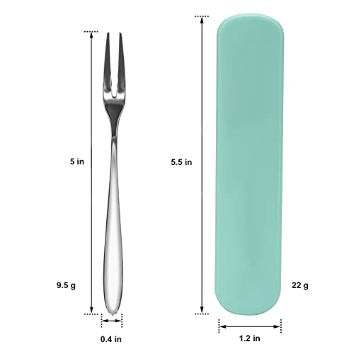 6pcs Quality Stainless Steel Forks Gift Sets for Olives Prawns Antipasti Cheese Dessert Cake Fruit Salad Appetizer Cocktail Crab Escargot, Cute Silver Metal Forks Mirror-Polished Dishwasher-Safe