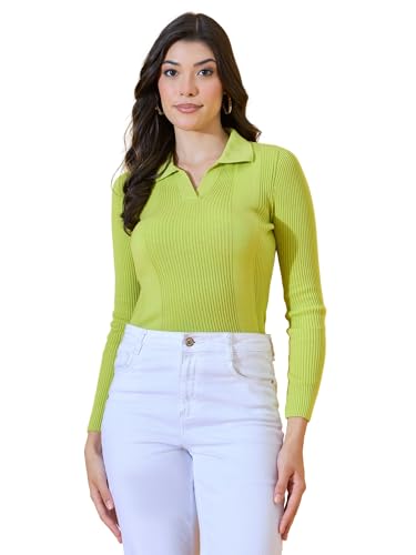Image of 98 Degree North Women Spread Collar Sweater-G1577-BLACK