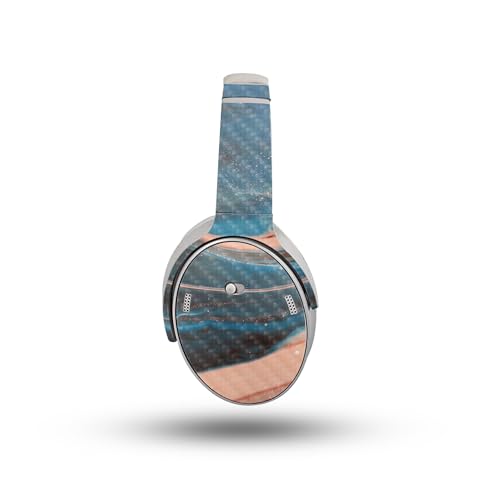 Image of Carbon Fiber Headphone Skin Compatible with Bose QuietComfort Headphones (2023) - Sea Dunes - Premium 3M Vinyl Protective Wrap Decal Cover - Easy to Apply | Crafted in The USA by MightySkins