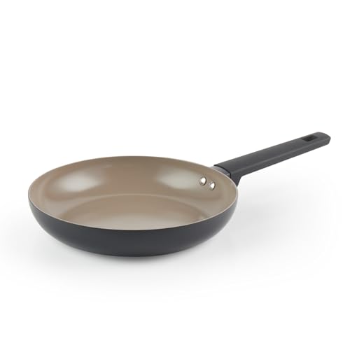 Salter BW12871EU7 Sartén de cerámica de 24 cm, cuerpo de aluminio reciclado, revestimiento antiadherente saludable sin PFOA y PFAS, apto para inducción, fácil limpieza, mango suave al tacto que se